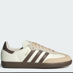 Adidas Samba OG Earth Strata White and Brown Sneakers Sz 9.5 Women's New in Box